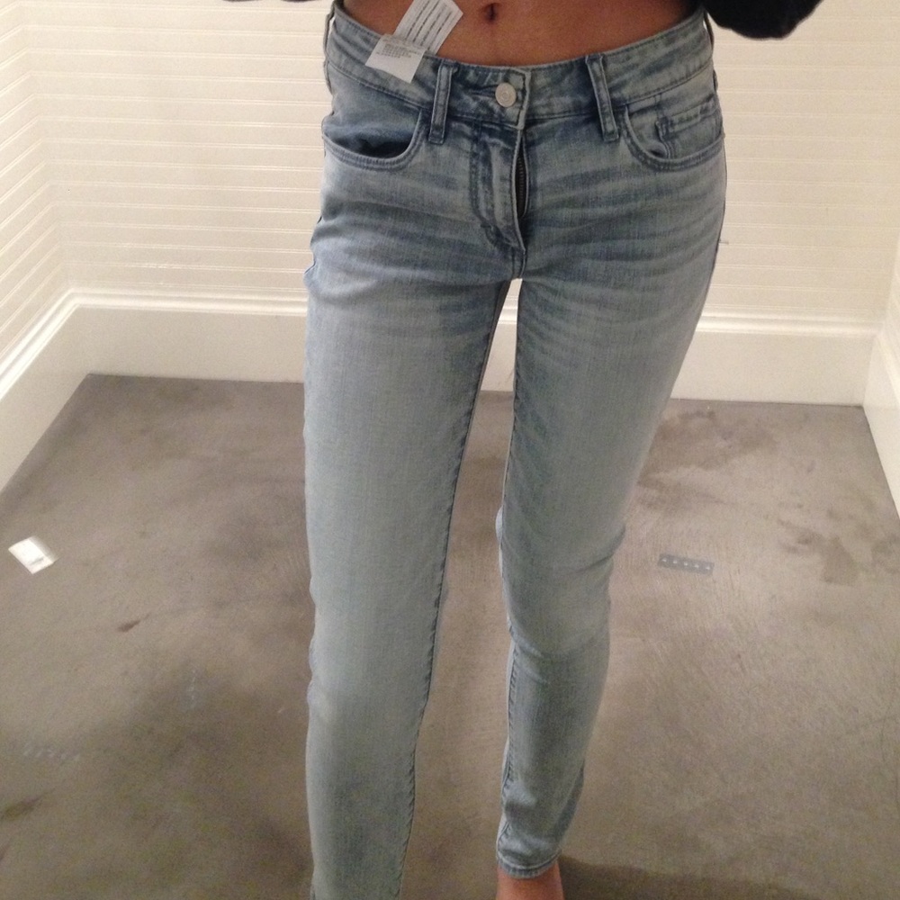 A&F light wash jeans
